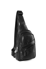 ⁦حقيبة كروس رجالي جلد طبيعي بـ3 الوان ( اسود - هافان - بني )⁩ - الصورة ⁦4⁩