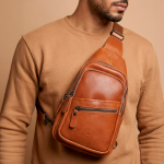 حقيبة كروس رجالي جلد طبيعي بـ3 الوان ( اسود - هافان - بني )